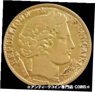 シルバー ゴールド アンティークコイン 1851 A GOLD FRANCE 10 FRANCS LIBERTY #5100