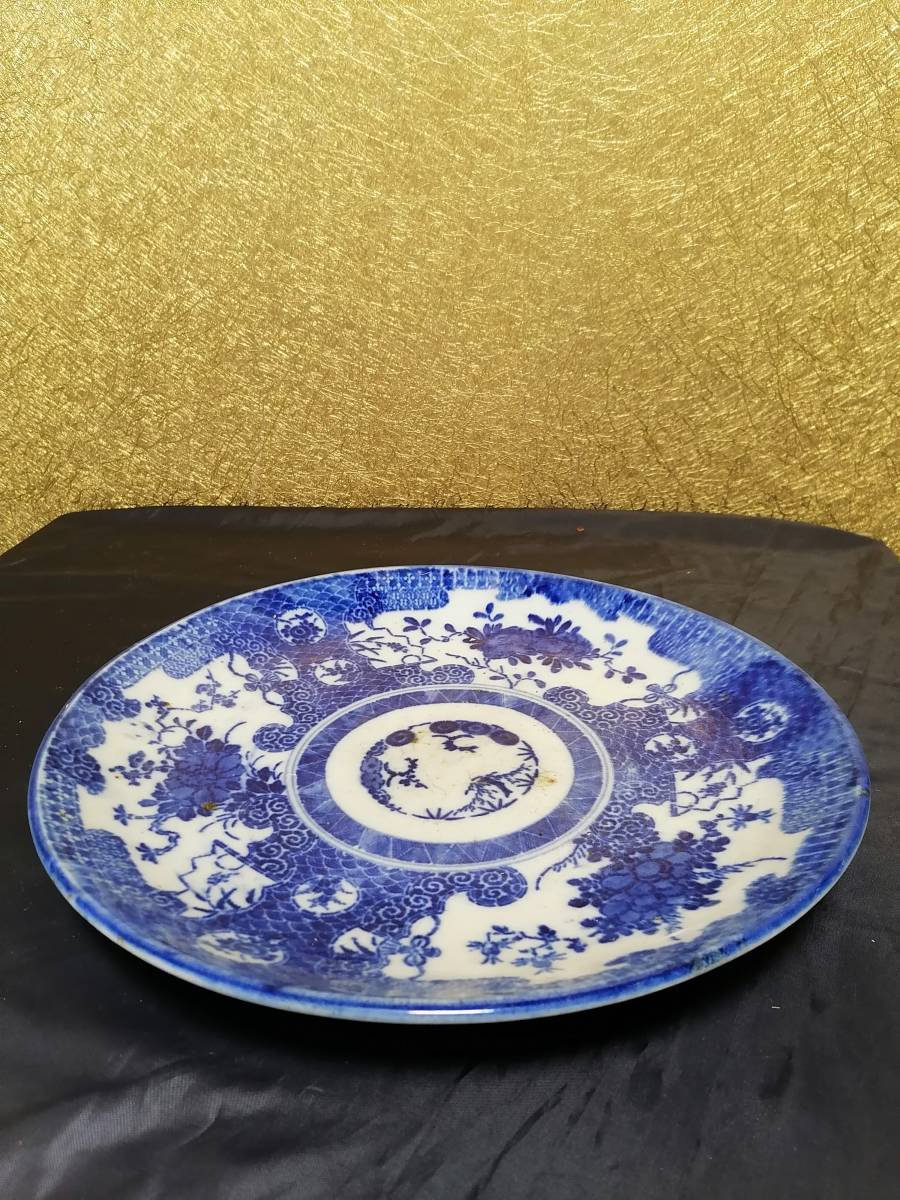 古伊万里染付花文皿古伊万里染付皿完品江戸時代| JChere雅虎拍卖代购