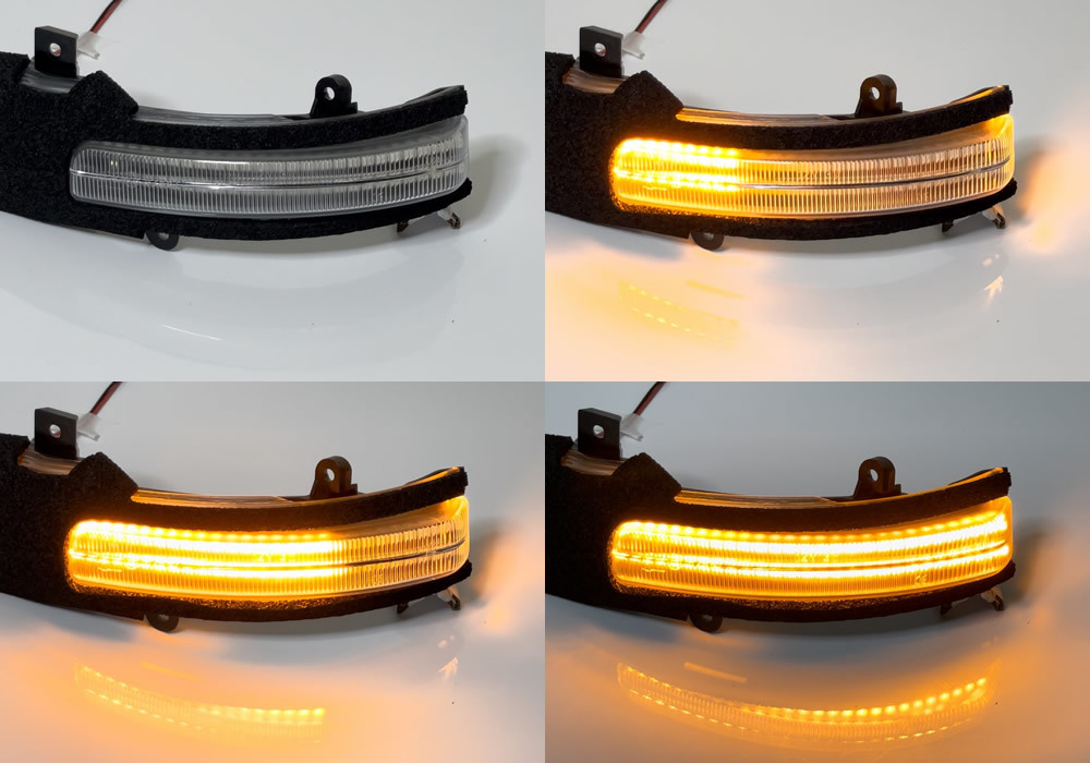 送料込 01 三菱 流れる LED ポジション付 ドア ミラー ウインカー レンズ シーケンシャル スモーク デイズ B21W B43/44/45/46/47/48W_画像2