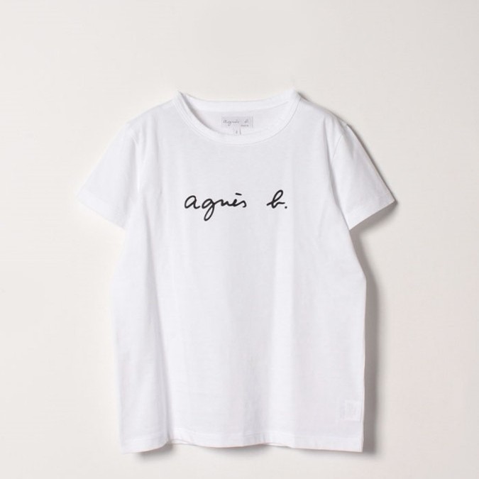 アニエスベー agnes b. Tシャツ ティーシャツ 半袖 ブランド 新品 バック M 白 ホワイト ロゴT ロンティー