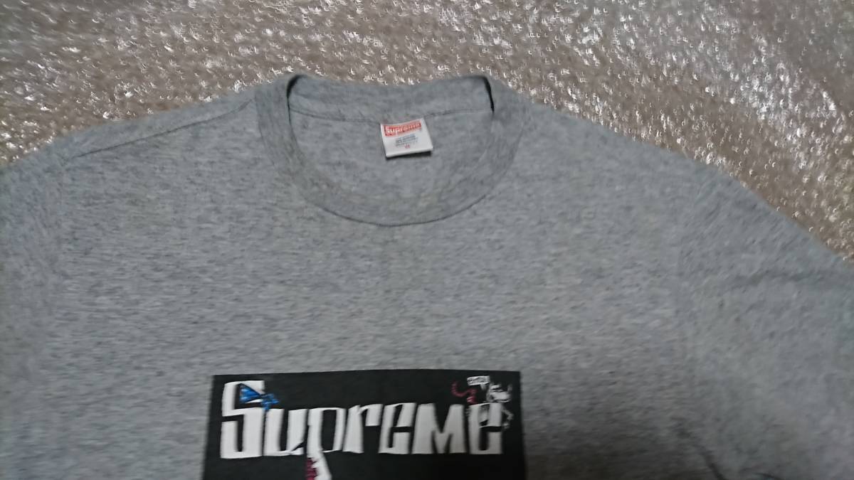 supreme joe cool box logo tee シュプリーム　ジョークール　ボックスロゴ　Tシャツ　グレー　gray　M_画像2