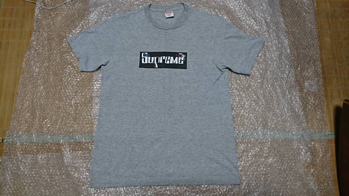 supreme joe cool box logo tee シュプリーム　ジョークール　ボックスロゴ　Tシャツ　グレー　gray　M_画像1