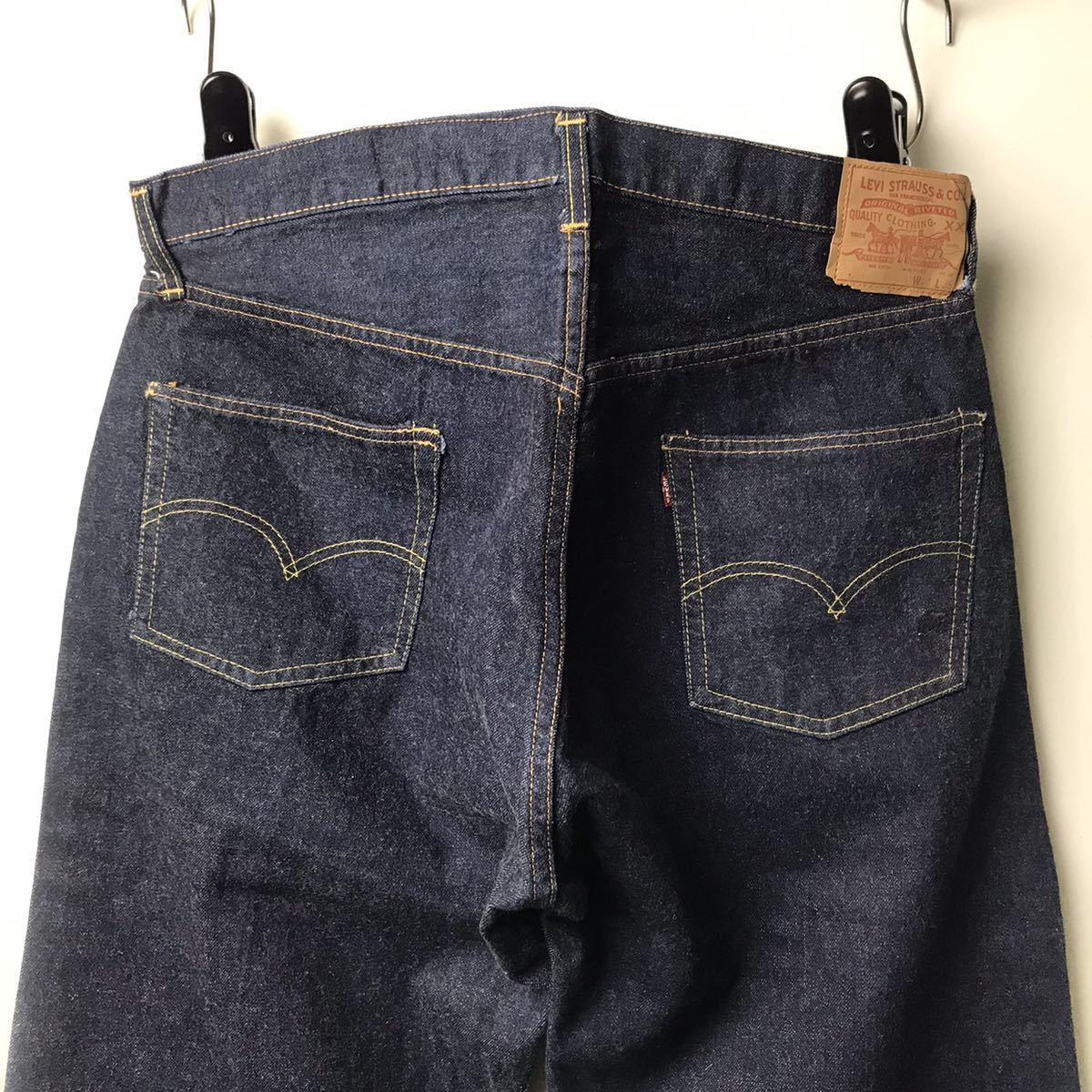 50s60s ビンテージ Levis リーバイス 501 501 Wネーム 501E ビッグE ウエストシングル 初期 移行期 40/36の画像1