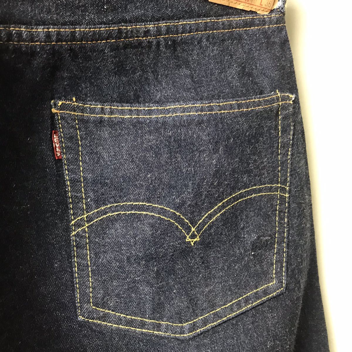 50s60s ビンテージ Levis リーバイス 501 501 Wネーム 501E ビッグE ウエストシングル 初期 移行期 40/36の画像5