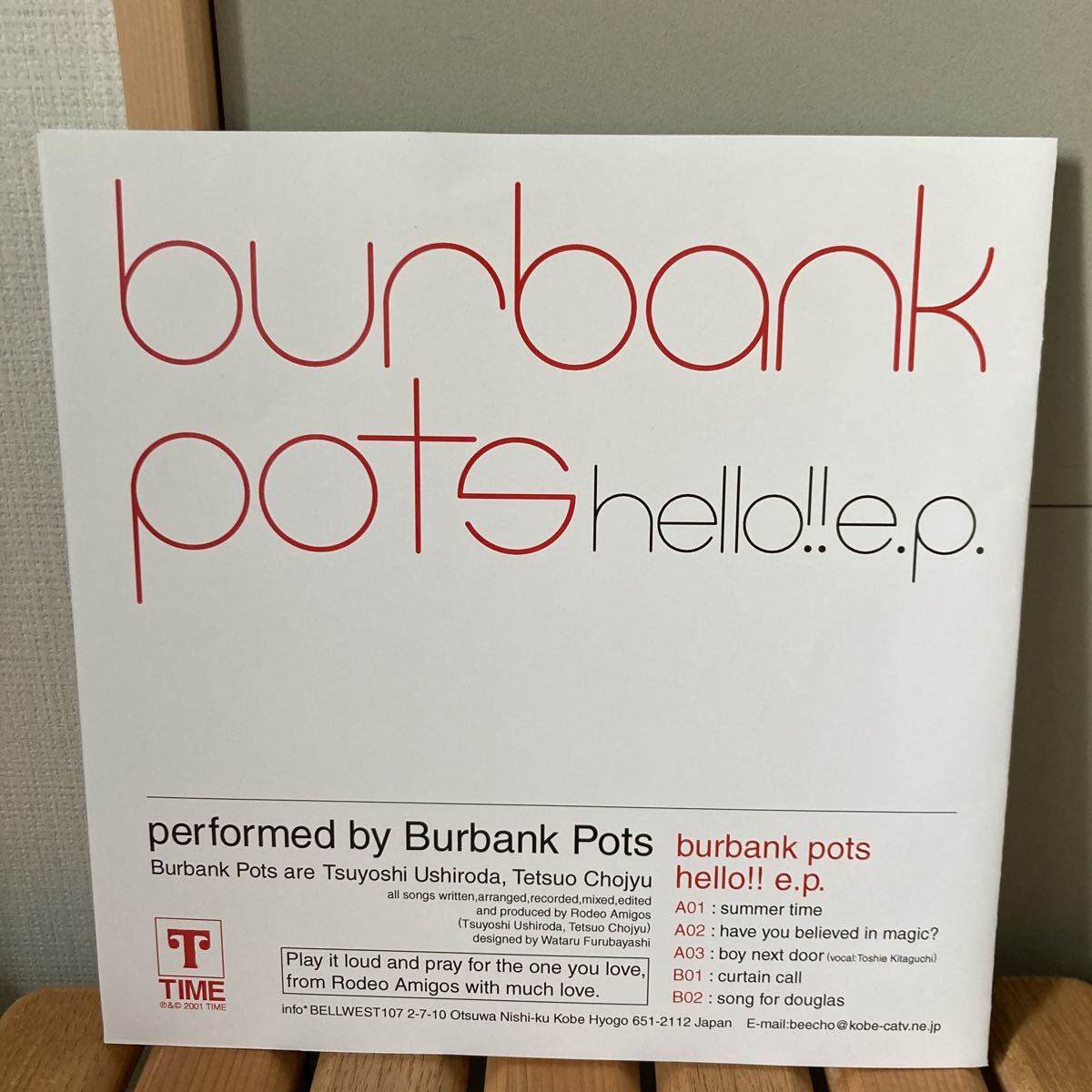 BURBANK POTS、hello!!e.p. 7インチ、ギターポップ、 ネオアコ、インディロック_画像2