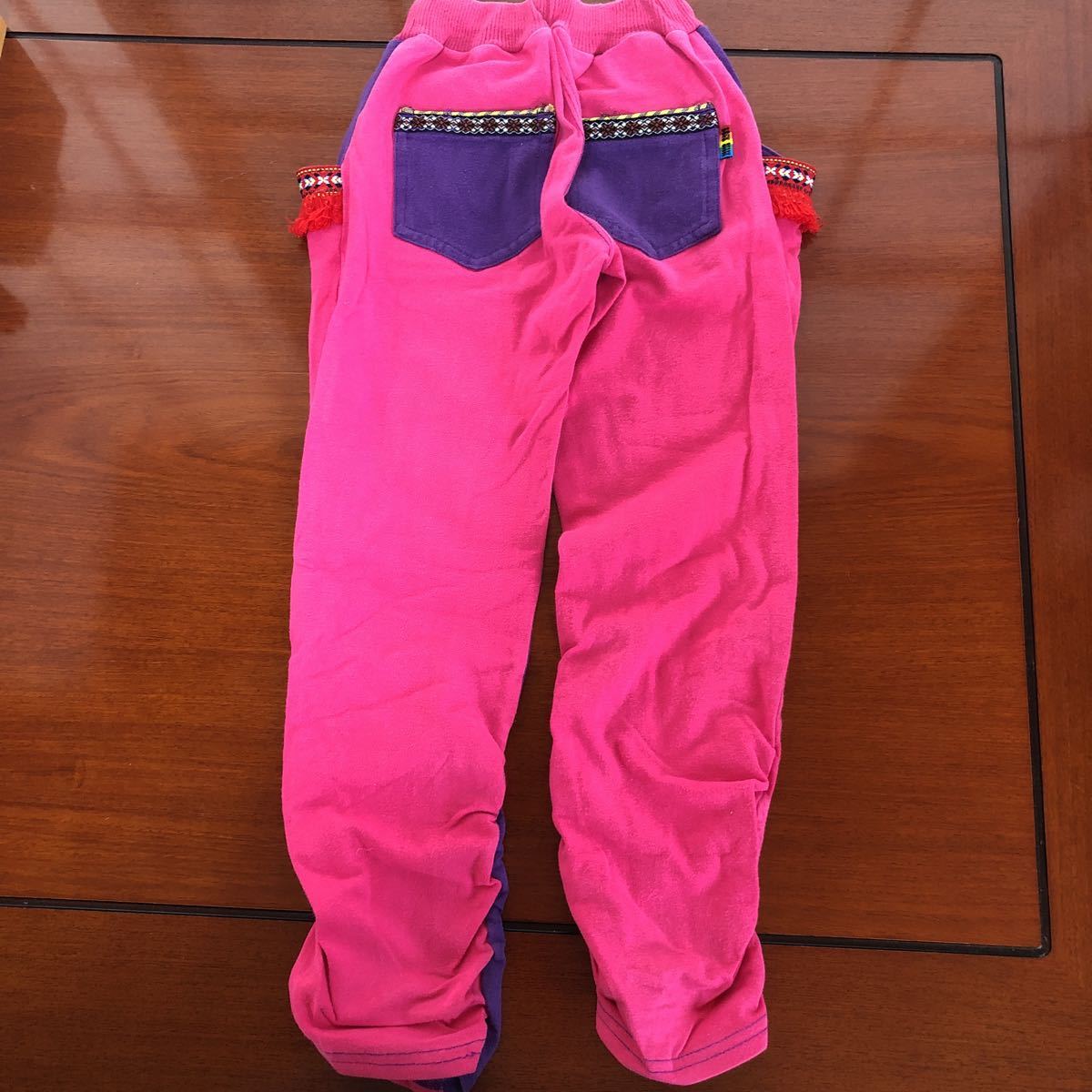 [ Boo Foo Woo / back a Ray /BACK ALLEY] trousers pants s.to cloth 110. used pink 