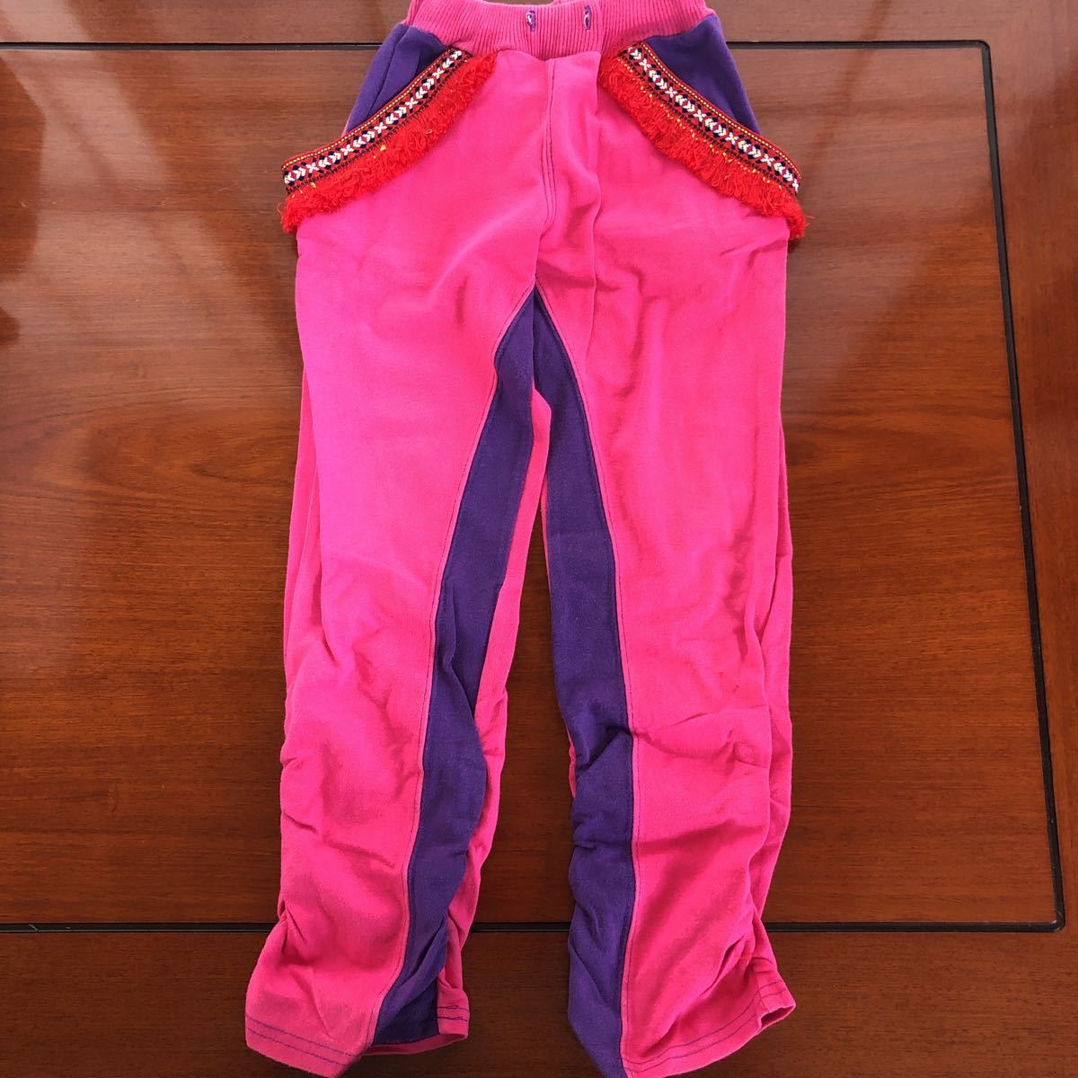 [ Boo Foo Woo / back a Ray /BACK ALLEY] trousers pants s.to cloth 110. used pink 