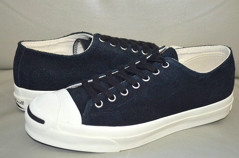 新品未使用 CONVERSE コンバース JACK PURCELL RET SUEDE ジャックパーセル スエード レザー 黒 ブラック US7.5 26センチ 1CL752 13,200円_画像1