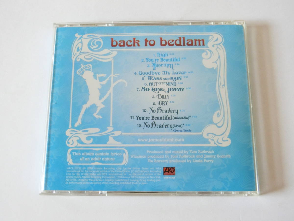 ジェイムス・ブラント CD Back to Bedlam James Blunt_画像2