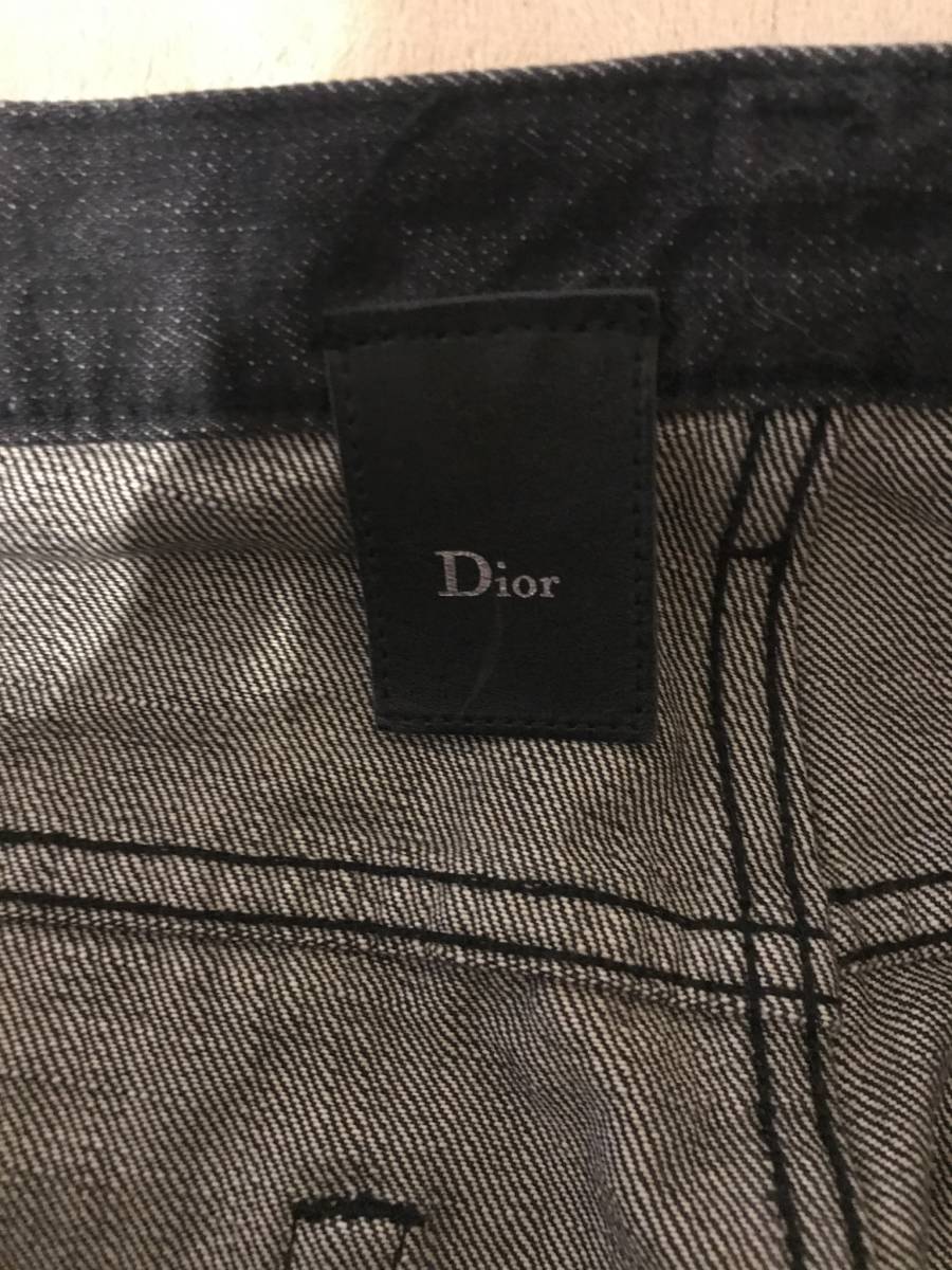 【レア】Dior (ディオールオム)　名作デニム　エディ期　ブラック　メンズ　46/S