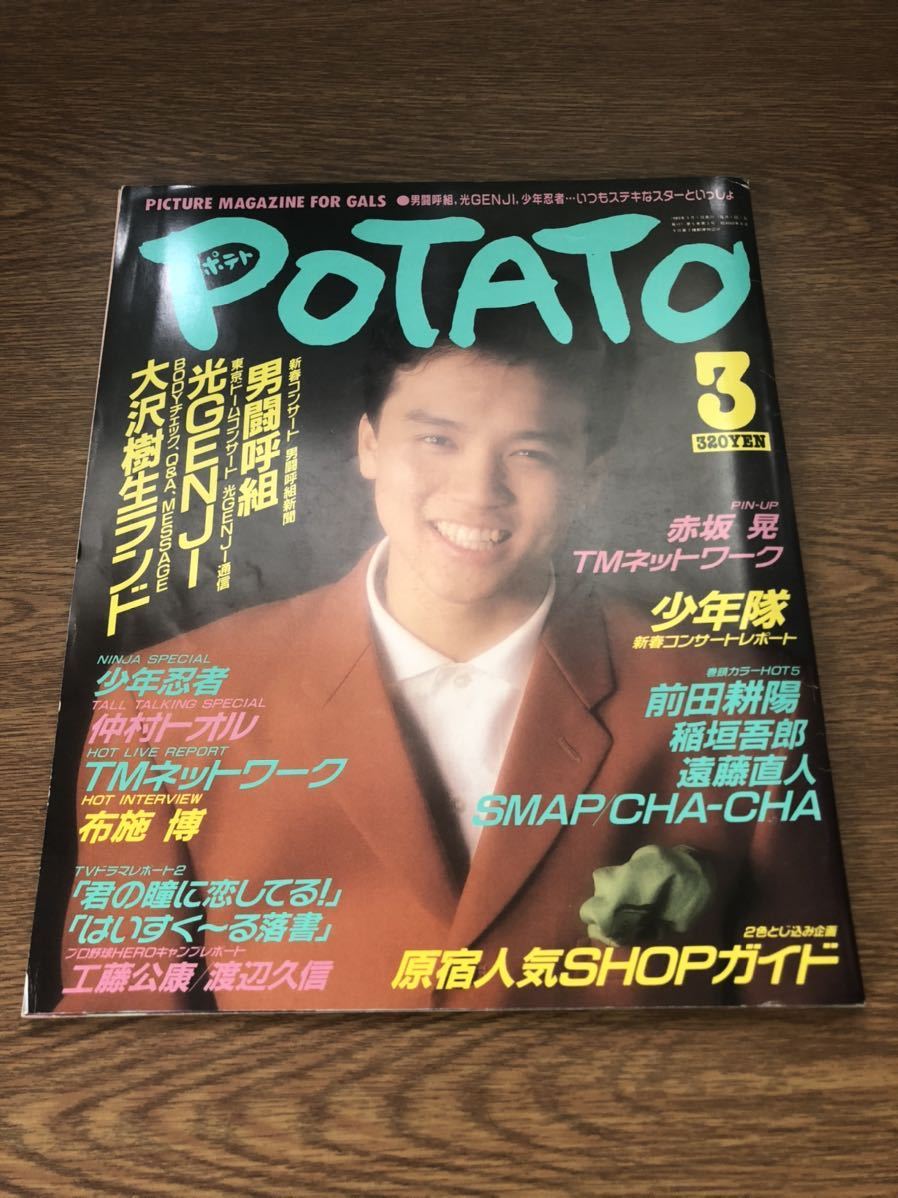 POTATO 表紙成田昭次　男闘呼組　光GENJI 少年忍者_表紙