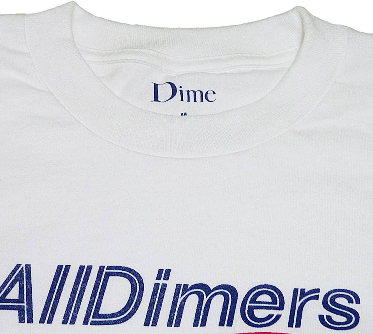 Dime Alldimers フロントプリントＴシャツ（ホワイト） (L) [並行輸入品]_画像3