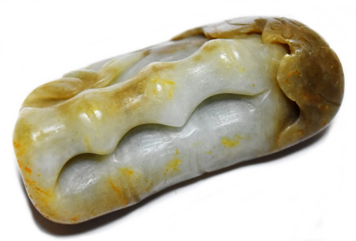 威龍彩雲】【送料無料】億万長者の天竹 Jade Netsuke 開運 風水 天然