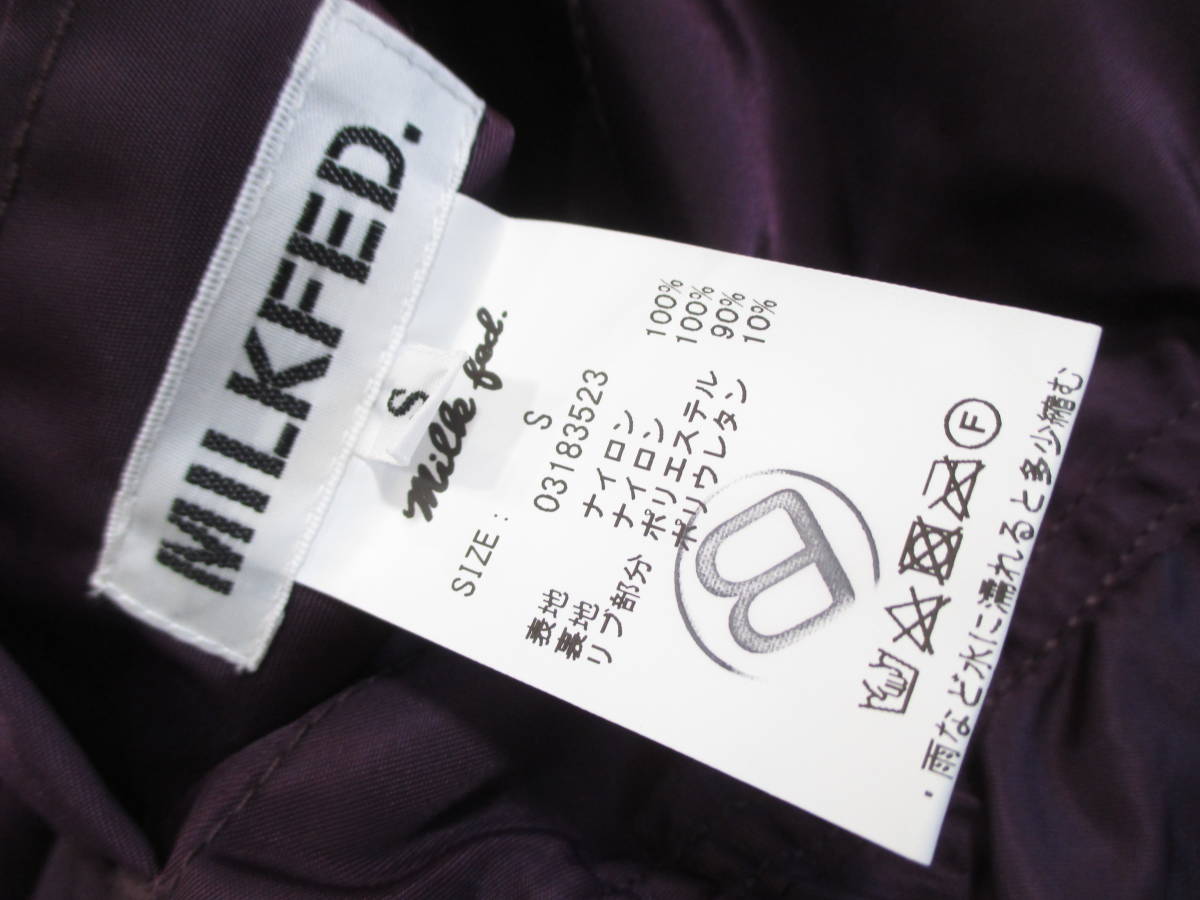 [ Milkfed ] reversible!* sleeve embroidery MA-1( black × purple ) jacket *S