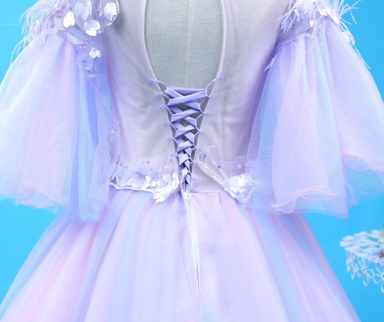 [ size order free / pannier accessory small articles attached ] lavender color ( purple ) fine quality party dress 4 point set * two next .* Princessline 