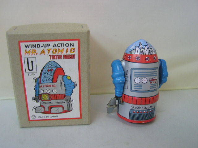  неиспользуемый товар товар * Mr. Atomic ROBOT ** Mr. атомный Mini!! 9.5.zen мой * жестяная пластина сделано в Японии *
