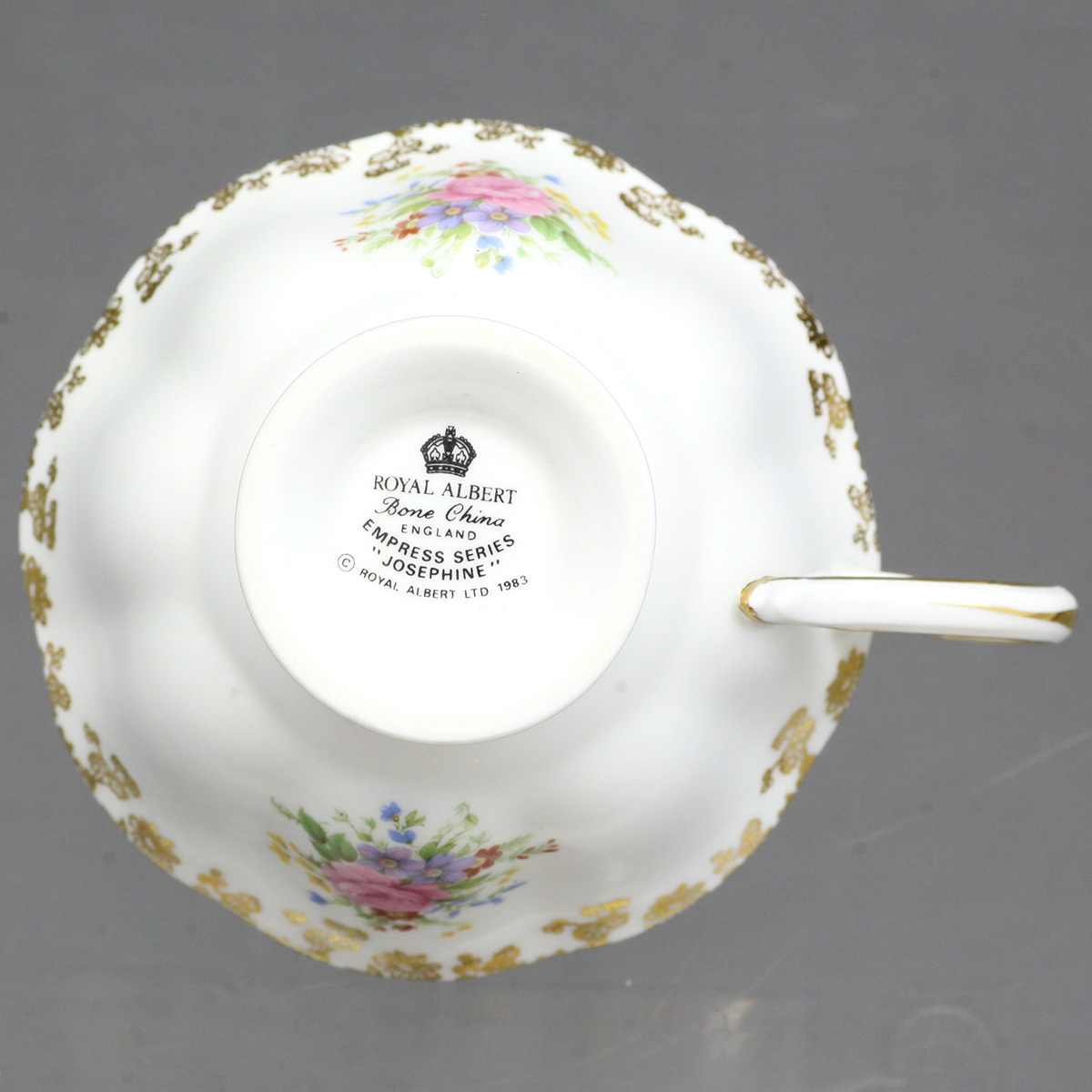 ロイヤルアルバート Royal Albert エンプレスシリーズ　ジョセフィーヌ カップ＆ソーサー 2客 イングランド_画像7