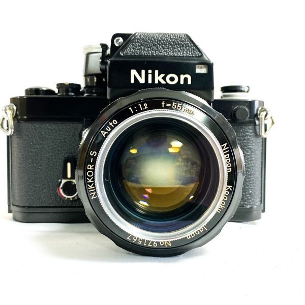 国産】 Nikon F2 DP-1 + NIKKOR 55mm 1:1.2 非AI 大口径 単焦点 高級