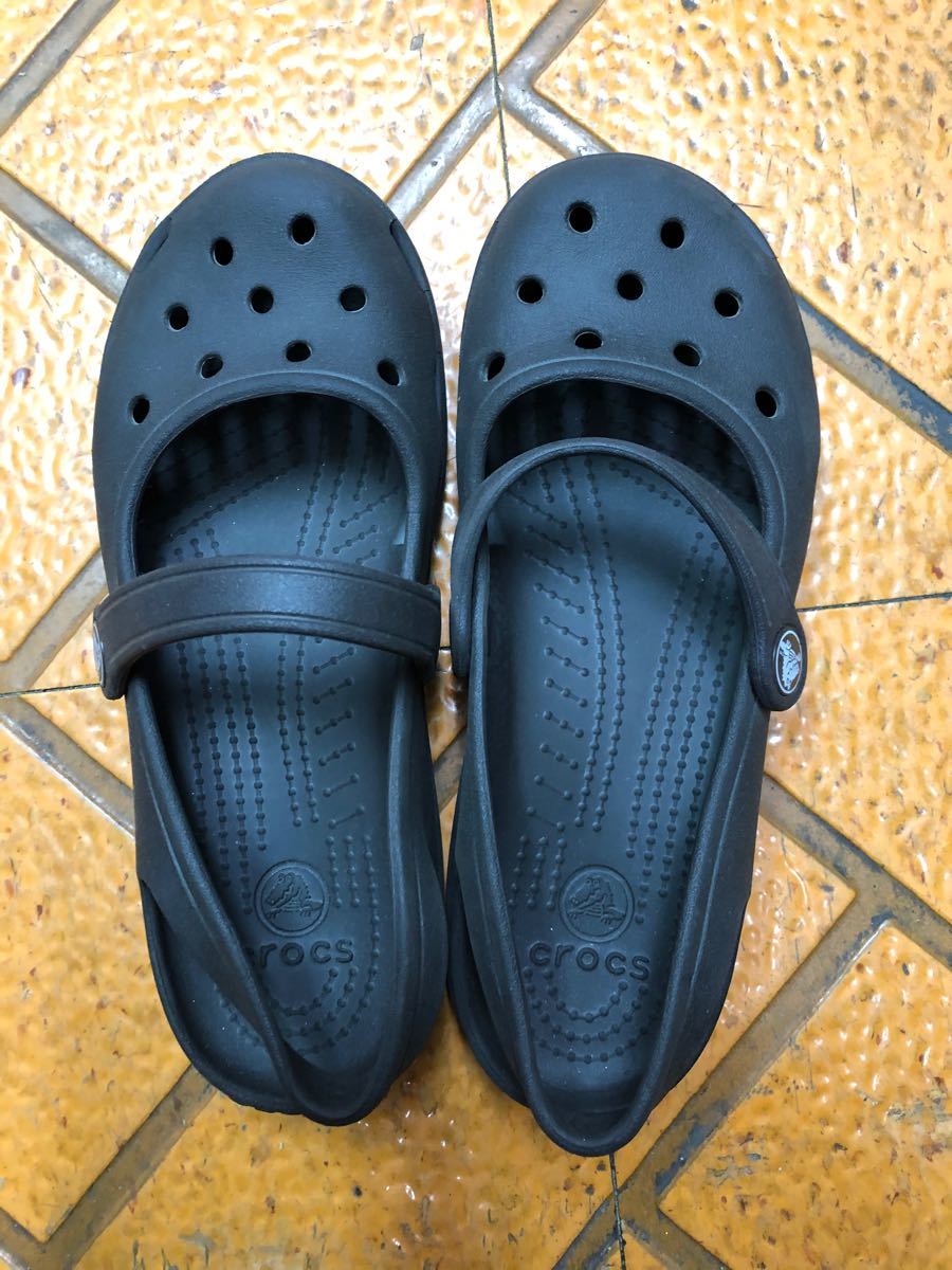 クロックス シャイナ メリージェーン w6 22cm ブラウン crocs