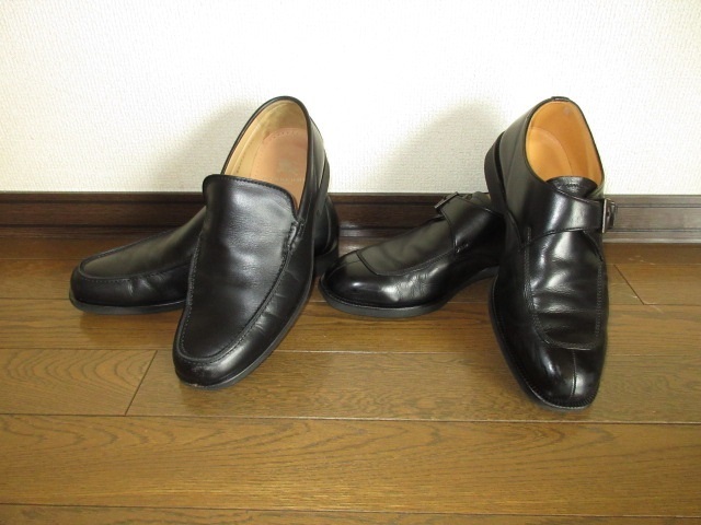 2足セット　美品　BURBERRY LONDON　バーバリー　24.5cm　25.0cm　紳士用　革靴　ビジネスシューズ　メンズ　有名百貨店購入品 使用頻度少_画像1