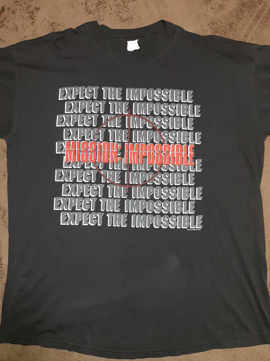 90s ヴィンテージ MISSION IMPOSSIBLE Tシャツ 黒 オリジナル 90s ヴィンテージ MISSION IMPOSSIBLE Tシャツ 黒 オリジナル