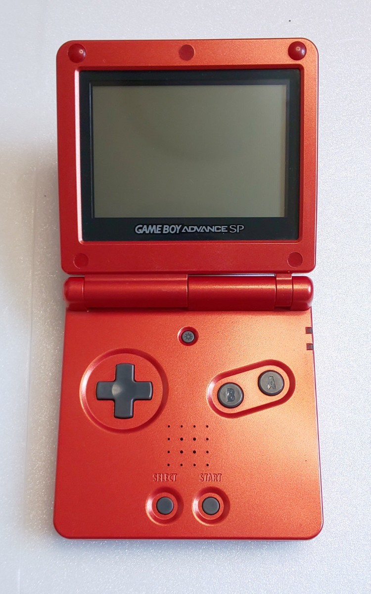 ゲームボーイアドバンスSP フレイムレッド 動作品 メンテナンス済 充電