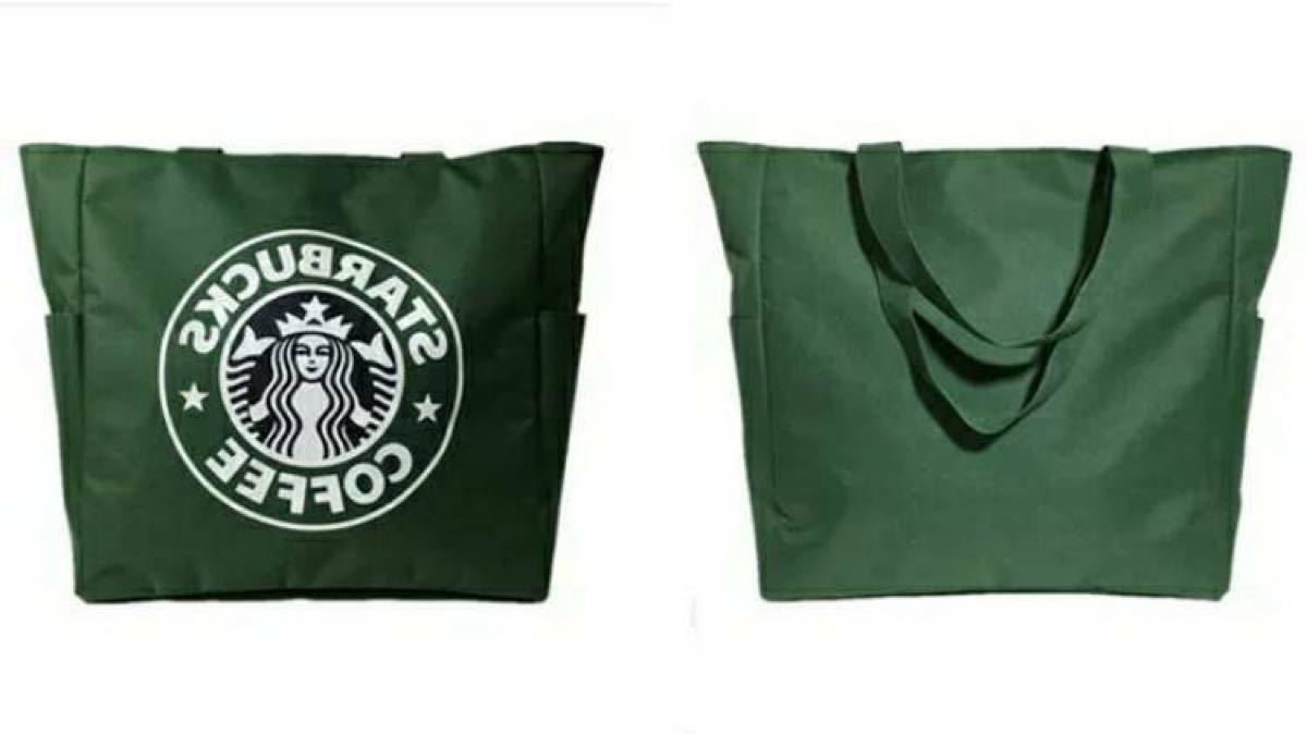スターバックス スタバ Starbucks トートバッグ マザーバッグ レジかご スタバ エコバッグ キャンバストートバッグ