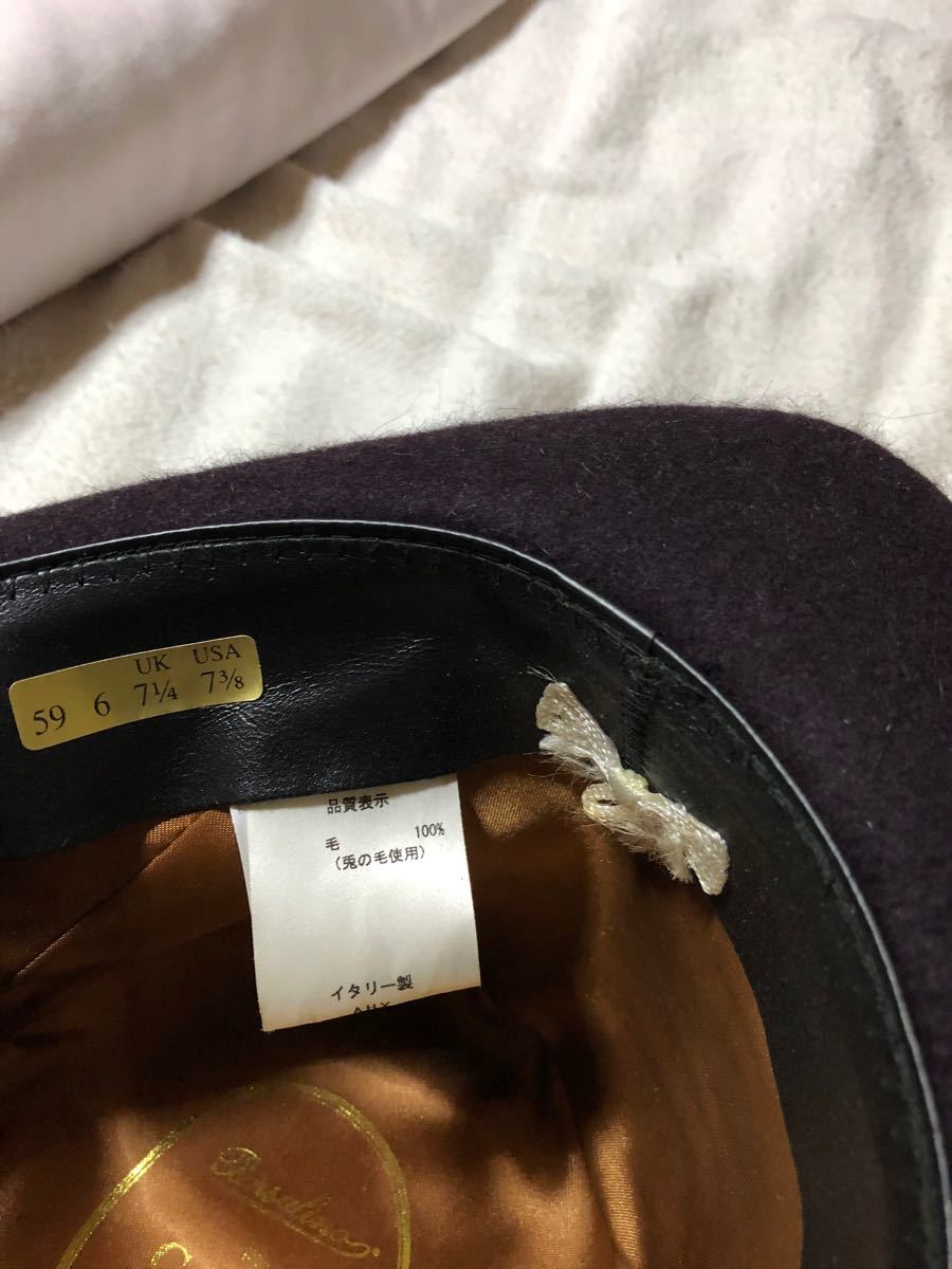 貴重 美品 キムタク着 私物 300個限定 CA4LA×Borsalino ダブルハット CA4LA ボルサリーノ ダークパープル