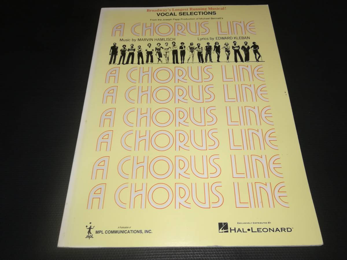 コーラス・ライン VOCAL SELECTIONS A CHORUS LINE 輸入本_画像1