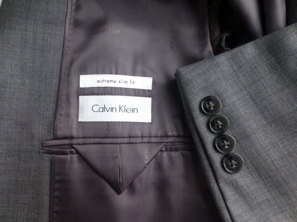 ◇CALVIN KLEIN CK 細身スーツ 44XL 超美品 キングサイズ カルバン