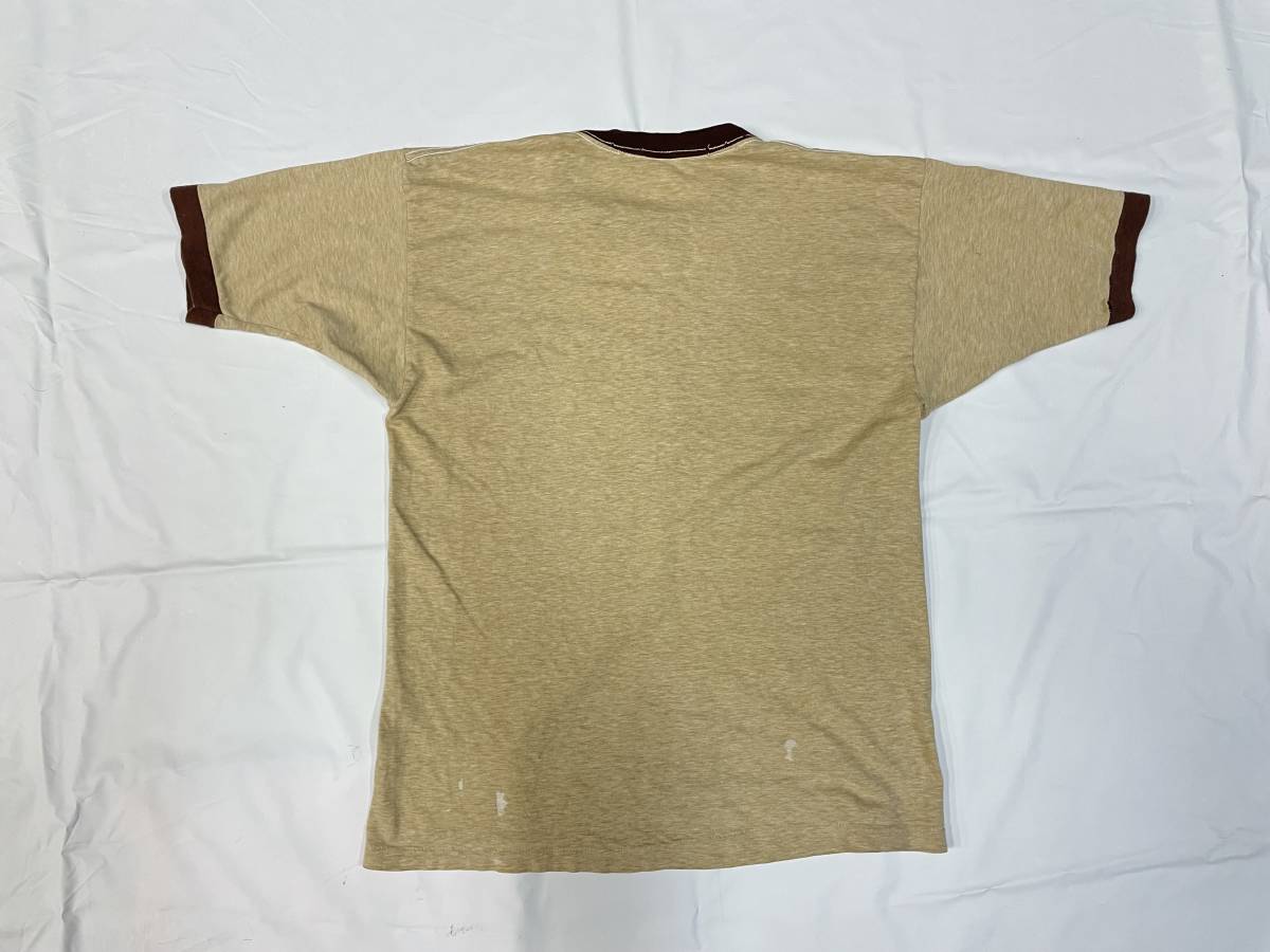 古着 3096 Tシャツ ビンテージ オリジナル vintage 70 80 90 old オールド USA カレッジ ロゴ キャラ リンガー トリム_画像3