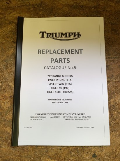  Triumph parts list 3TA/5TA/T90/T100(63 year ) maintenance Old Triumph (LS53)