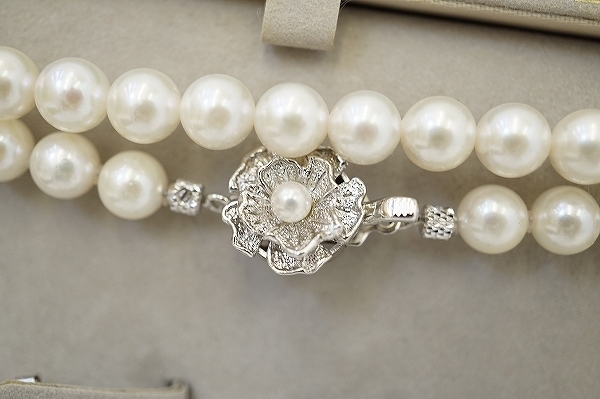 anzj ベリテ Verite ネックレス ピアス 真珠 パール K14WG Pt850