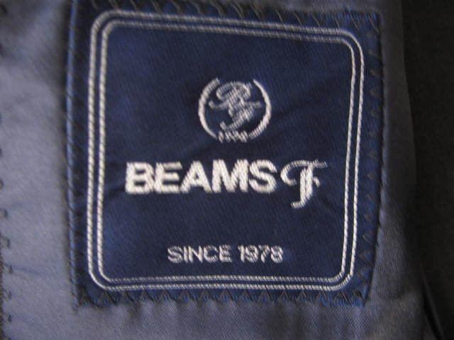 希少ビンテージ90'S～ BEAMS F スーツ春夏用 麻 日本製 3B プリーツ ダブル サイドベンツ リングジャケット製 セットアップ メンズ 中古品_画像5