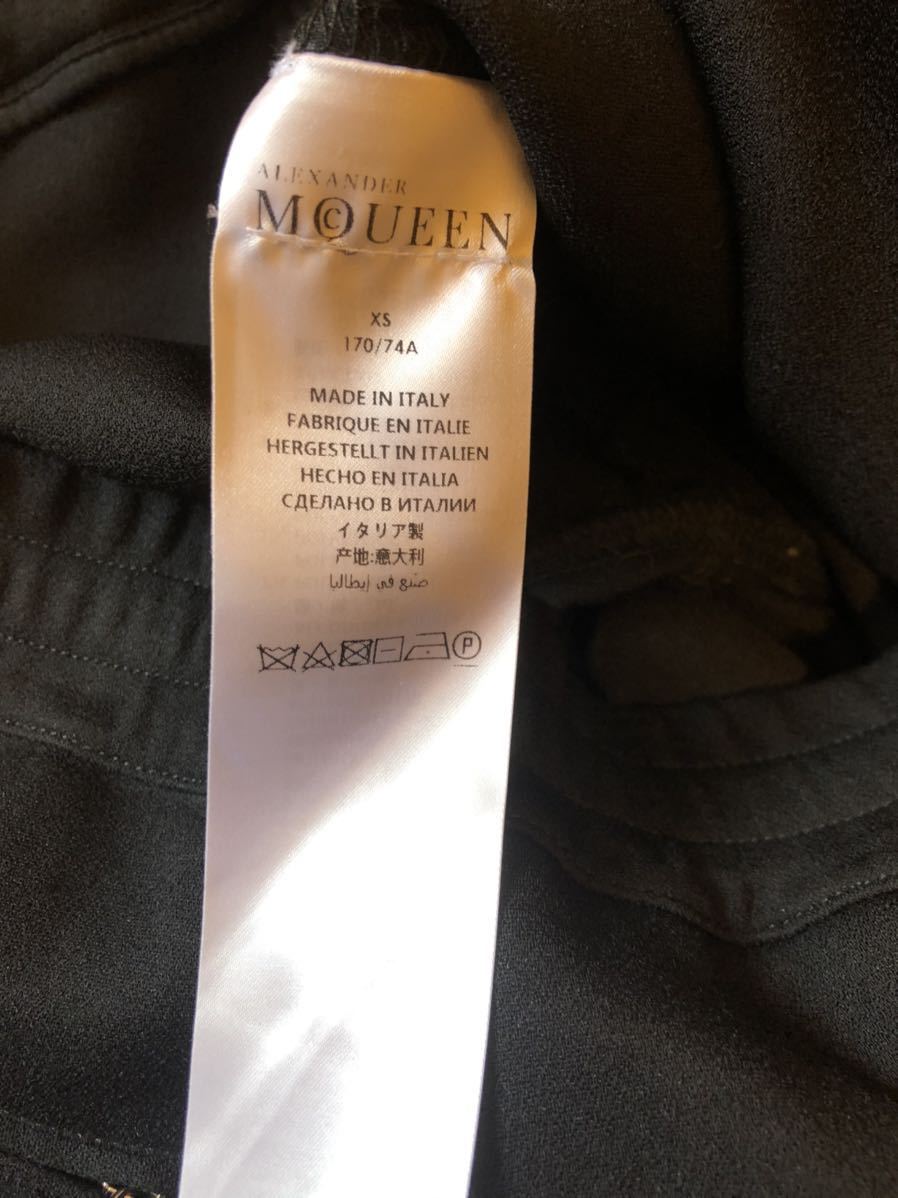 国内正規 18AW ALEXANDER McQUEEN アレキサンダーマックイーン 裾リブ 化繊 スウェット パンツ XS 520259 QLR28_画像6