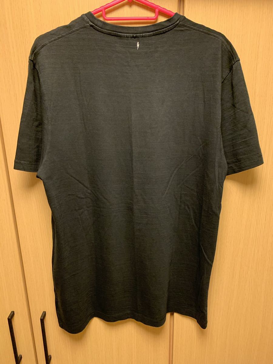 正規 Neil Barrett ニールバレット 首 ボルト サンダー Tシャツ 黒 M PBJT210S E515S_画像3