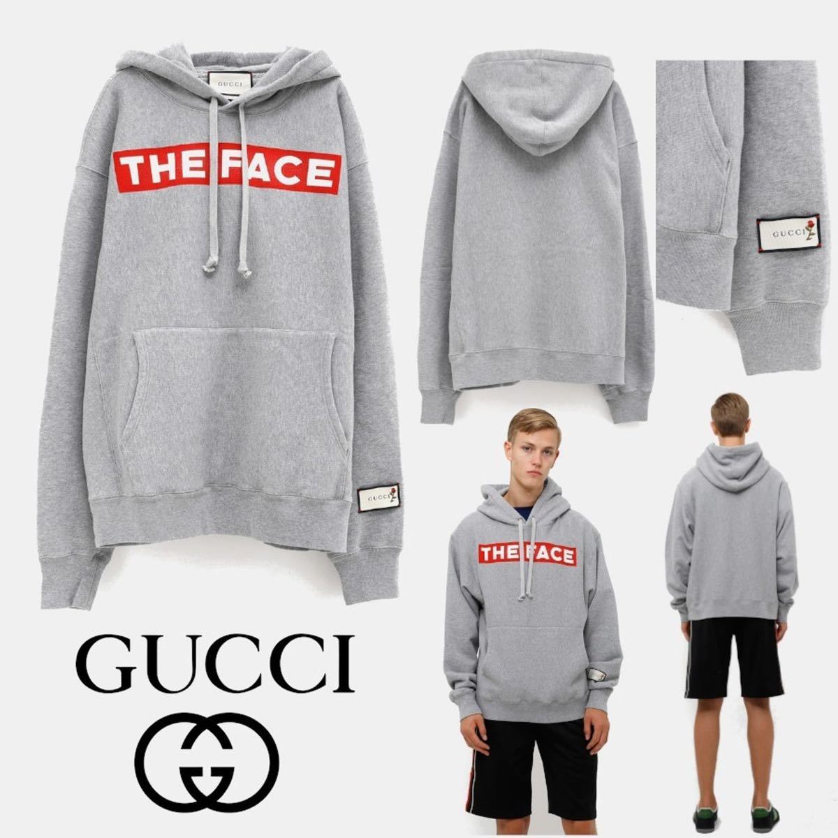 GUCCI☆グッチ☆2020FWコレクションモデル!! THE FACEプリントコットンスウェットパーカー!!レアモデル!!美品_画像1