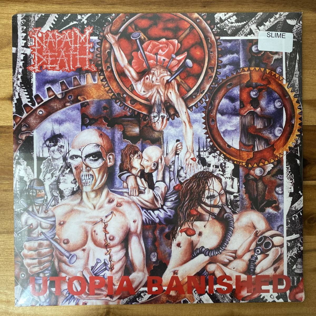 Napalm Death「Utopia Banished」アナログLPレコード 未開封 2012年再発盤 限定100 スライムカラー盤 ナパームデス グラインドコア_画像1