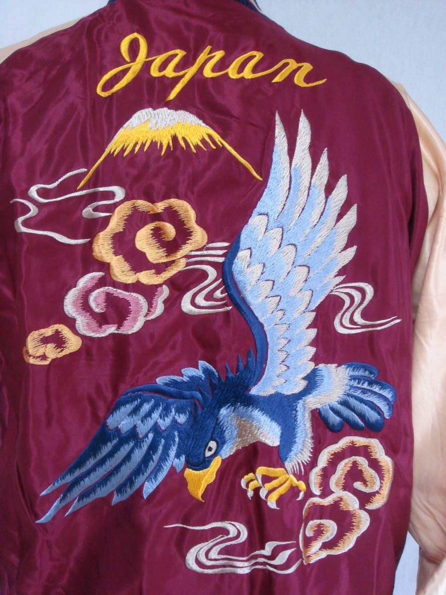 TAILOR東洋 スカジャンMAP×EAGLEリバーシブルサテンスカジャン 鷹 日本
