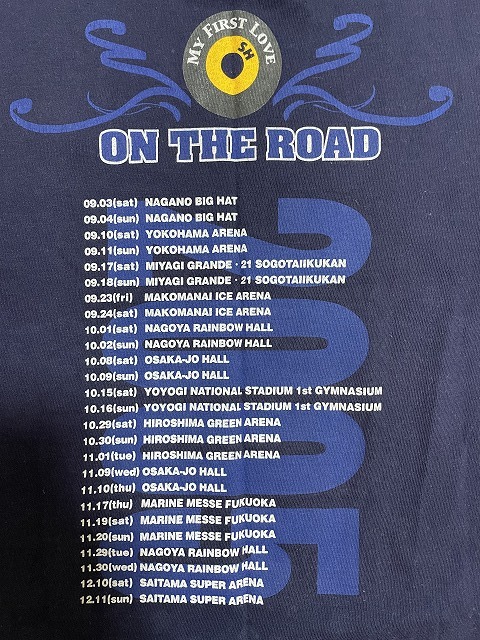 【激安1点のみ 希少】浜田省吾 ON THE ROAD 2005 MY FIRST LOVE ツアー Tシャツ ネイビー系 USED_画像5