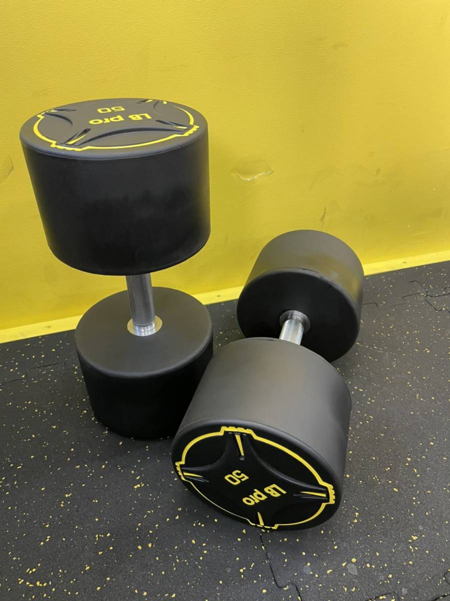 美品 送料無料 LBGYMオリジナル TPUダンベル 35kg×2個SET バーベル