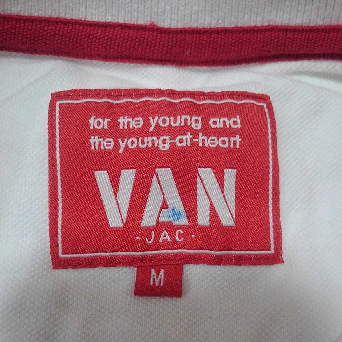 M ヴァン ジャケット VAN JAC ポロシャツ 半袖 白 K20H58_画像7
