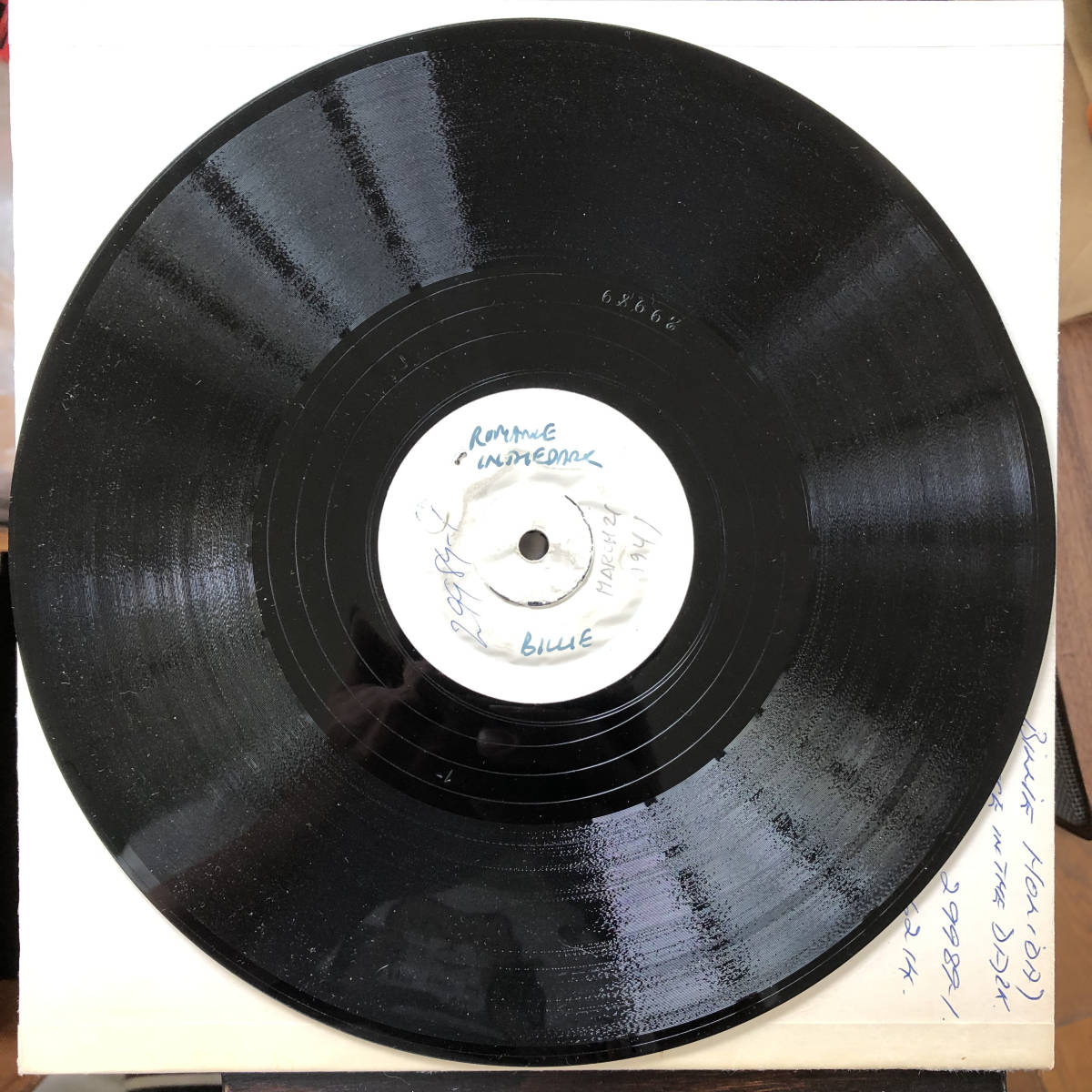 Romance In The Dark / Billie Holiday / Test Press 78rpm (SP) one side record 