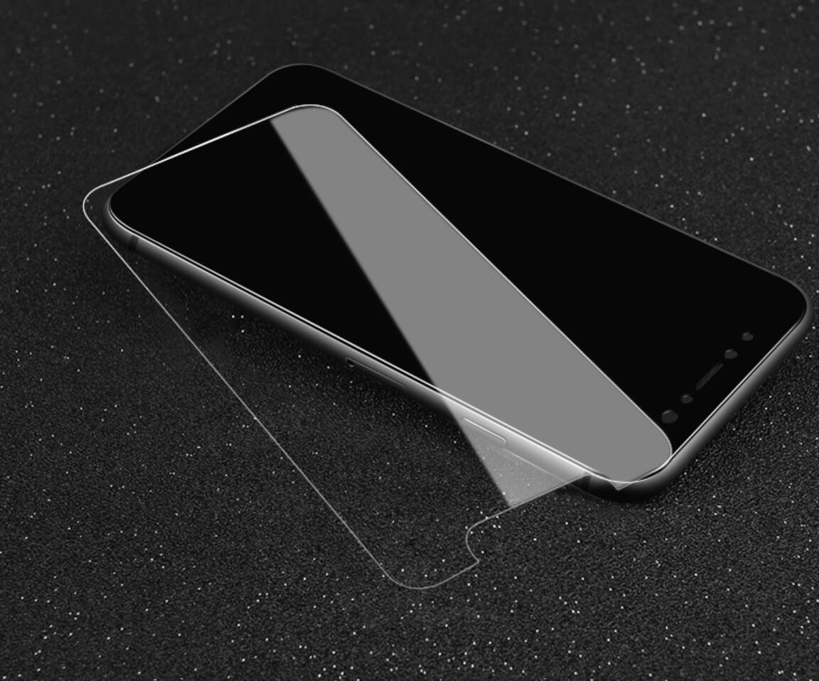 【セット】(ケース＋フィルム)iPhone XR 用 ホワイト シェル柄 高品質TPU ストラップホール付き　(透明強化ガラスフィルム 飛散防止 9H_画像9