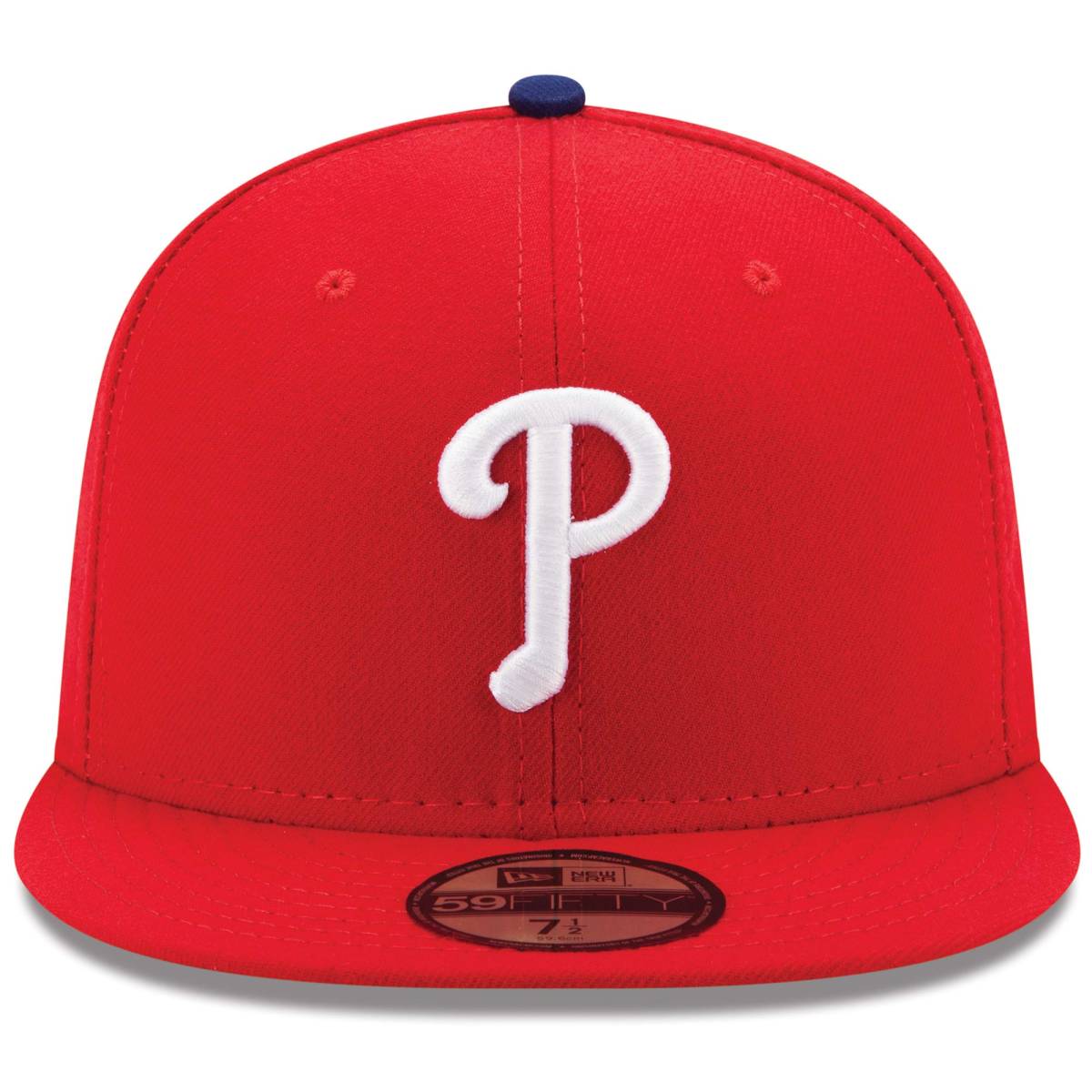 USA正規品 「7」 新品 Newera ニューエラ MLB 公式 オーセンティック 59FIFTY フィラデルフィア PHILLIS フィリーズ 赤 Game メジャー_画像2