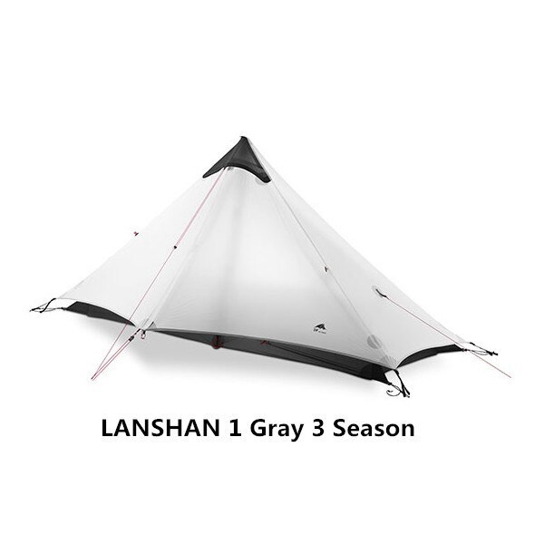 LANSHAN 2 3F UL ギア 2 人 1 人屋外超軽量 キャンプテント 3 シーズン 4 シーズンプロ 15D SILNYLON RODLESS テント_画像7
