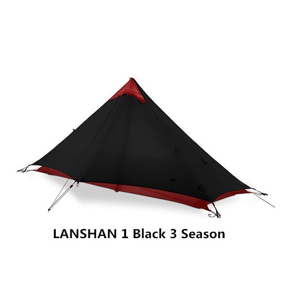 LANSHAN 2 3F UL ギア 2 人 1 人屋外超軽量 キャンプテント 3 シーズン 4 シーズンプロ 15D SILNYLON RODLESS テント_画像9