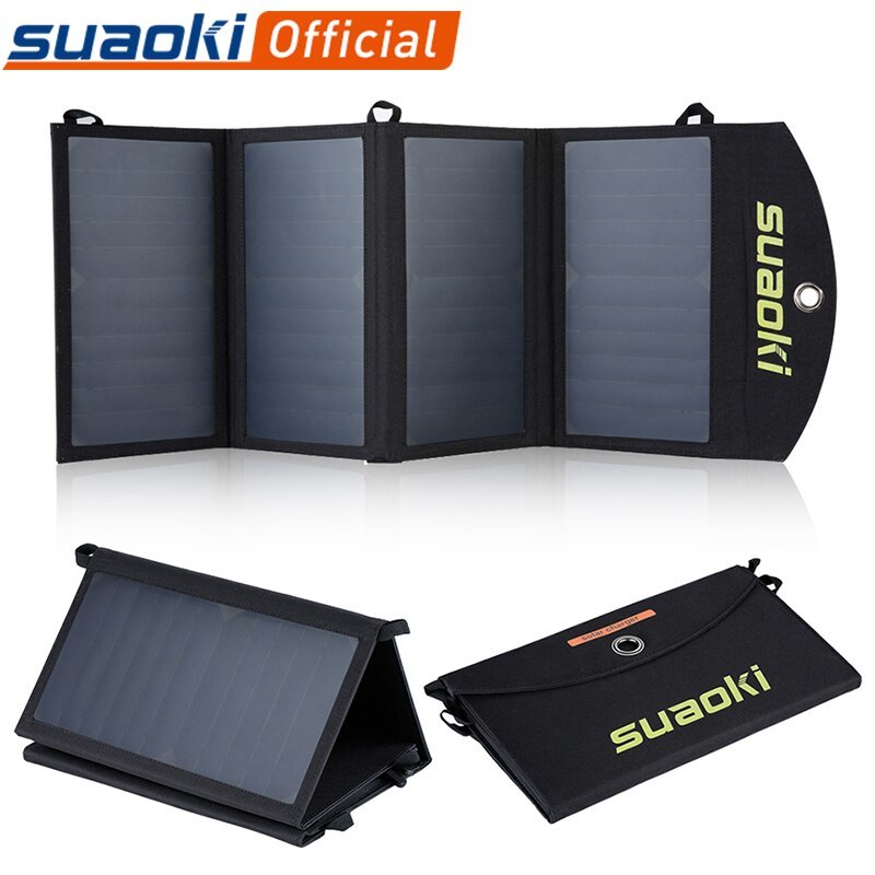 SUAOKI 25w солнечная панель портативный складной водонепроницаемый двойной 5V/2.1A USB солнечная панель зарядное устройство источник питания Bank мобильный телефон аккумулятор 