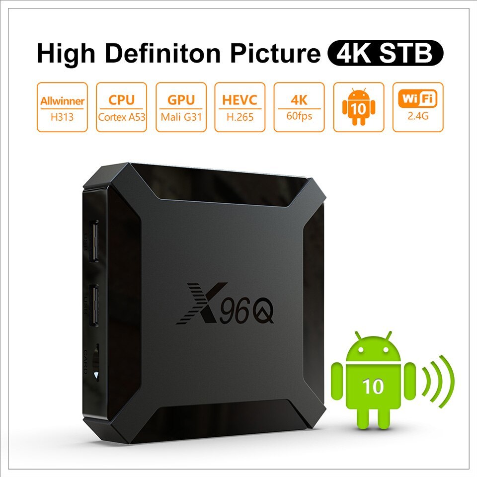 LEADCOOL QHDTV X96Q Android 10.0 телевизор box Франция Британия Belgium Германия morokoALGENIA Smart TV box 