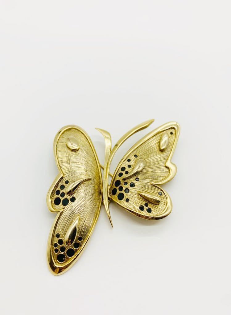 【美品】イギリス　ロンドン　ヴィンテージ　ORENA PARIS オレナ パリ　バタフライ　蝶々　ゴールド ブローチ　存在感◎_画像2